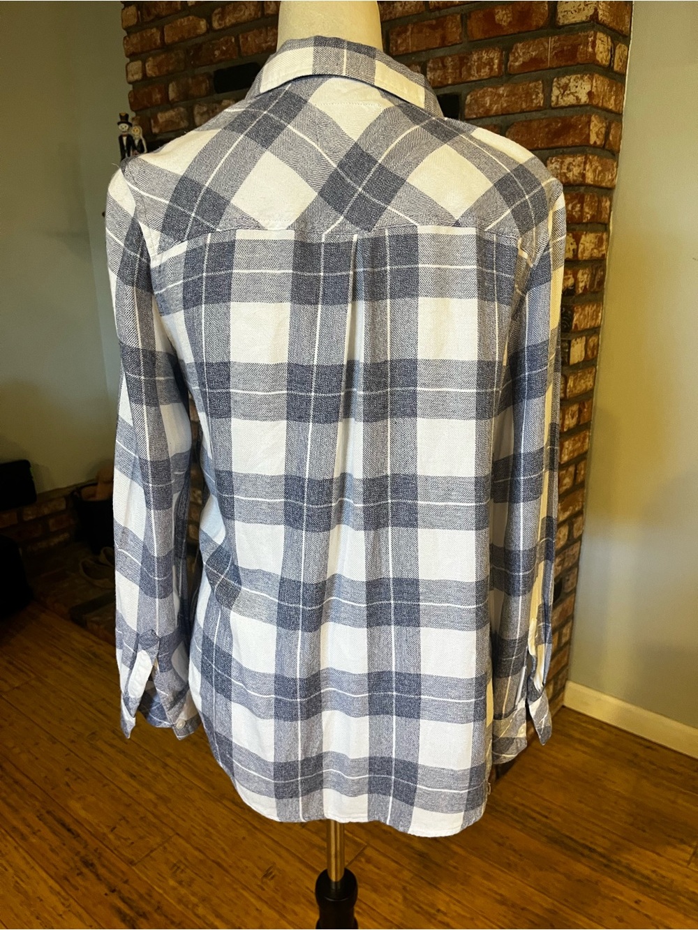 Rails Blue and White Plaid Button-Up Shirt - Picture 3 of 5